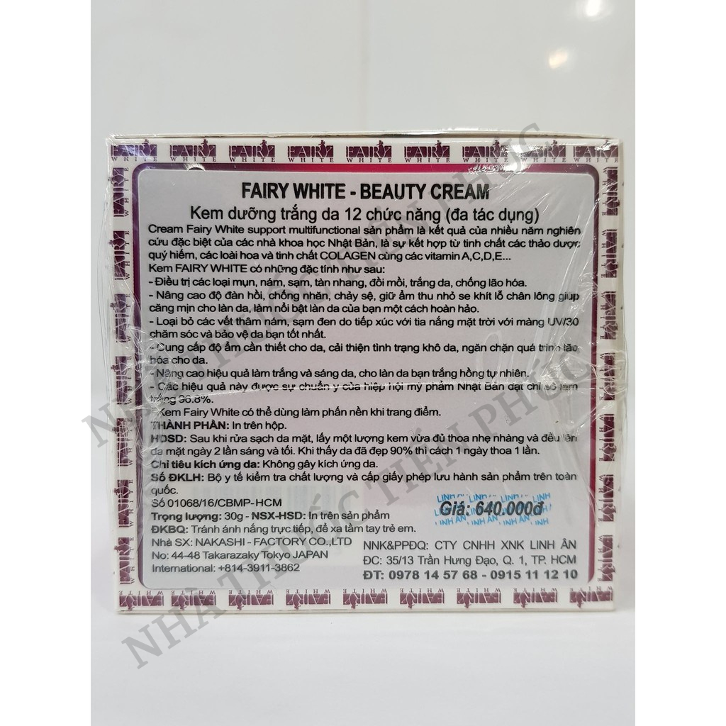 Kem Dưỡng Da Fairy White Beauty Nhật Bản Hộp 30G