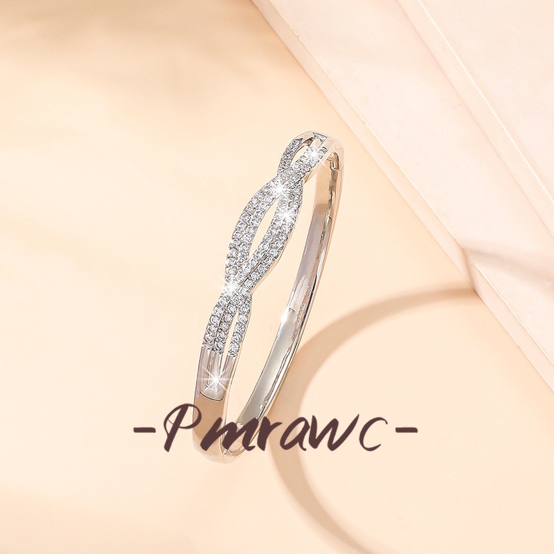 Pmrawc | Vòng Đeo Tay Bạch Kim 18K Chống Nước Chống Dị Ứng FMS22 Thời Trang Cho Nữ
