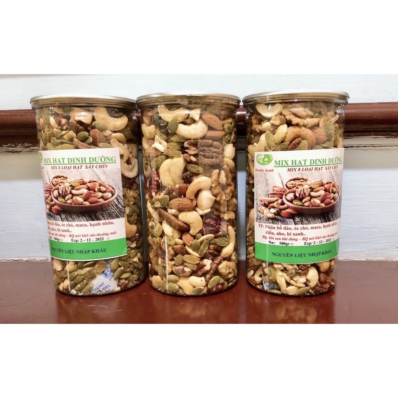 Mix Nhân Hồ đào và 8 loại hạt dinh dưỡng cao cấp hộp 500g