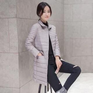 Áo phao lông vũ dáng dài siêu nhẹ