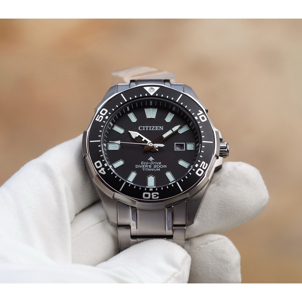 Đồng hồ nam Citizen Eco-drive Titanium Diver BN0200-56E phiên bản thợ lặn chính hãng tại 1959watch