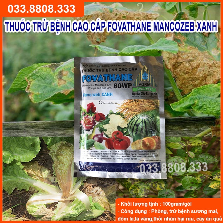 FOVATHANE MANCOZEB XANH 100g- Phòng Thối Nhũn