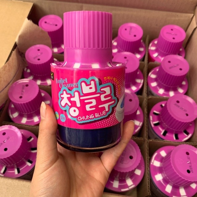 🦠 Lọ thủy tinh thả bồn cầu Hàn Quốc hương ngàn hoa 180g ( chính hãng )