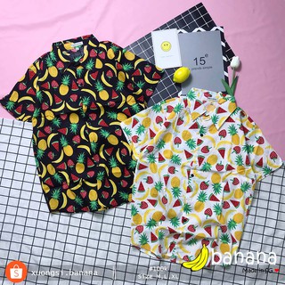 [Banana]- Áo sơ mi đi biển dứa thơm chuối (M,L,XL)
