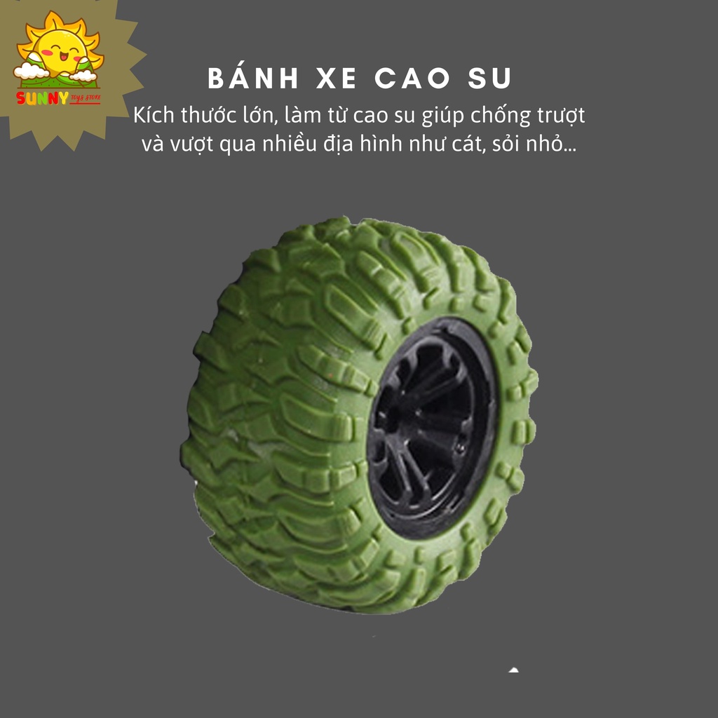 Xe Quân sự đồ chơi, bánh xe lớn bằng cao su, Bộ xe ôtô đồ chơi cho bé, Xe Phòng không, Xe Tên lửa, Xe Radar - Sunny Kids