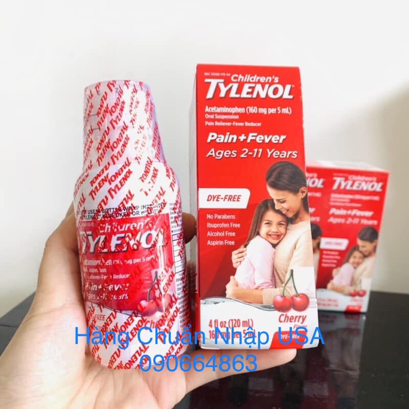 Siro giảm đau hạ sốt Children's Tylenol cho trẻ từ 2-11 tuổi USA