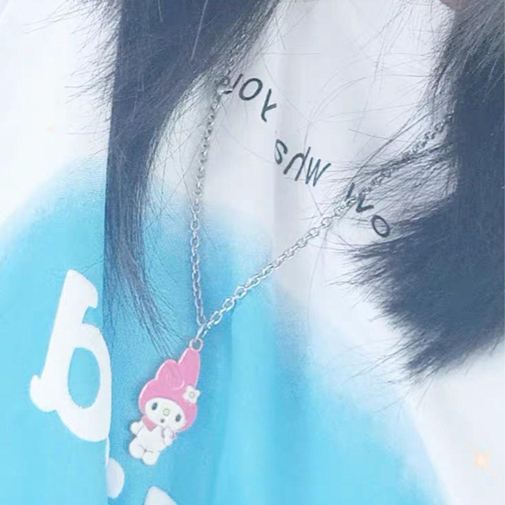 Aaron1 Vòng Cổ Choker Họa Tiết Hoạt Hình Phong Cách Hàn Quốc Ngọt Ngào Đơn Giản Cho Nữ Kuromi