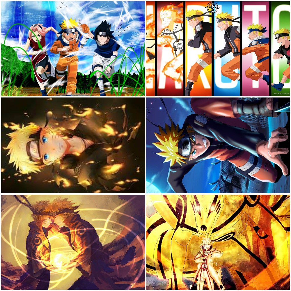Bộ 6 Áp phích - Poster Anime Naruto  - A3, A4, A5