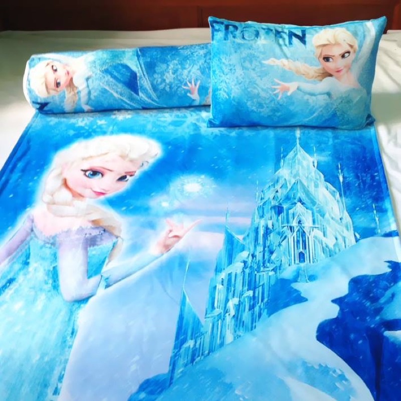 Vỏ gối ôm 35-100cm Elsa xanh