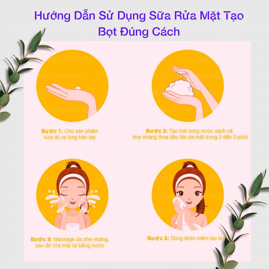 Sữa rửa mặt Collagen Foam Cleansing 3W Clinic 100ml