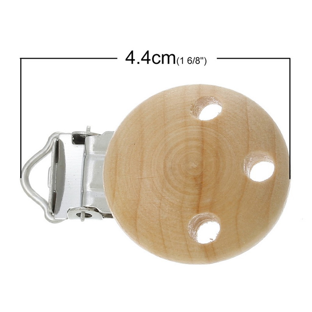 5 Miếng Giữ Núm Vú Bằng Gỗ Cho Bé Kích Thước 4.4Cm X 2.9Cm