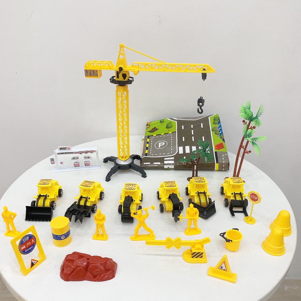 Đồ chơi ô tô cho bé, mô hình xe xây dựng cỡ lớn,xe chạy đà