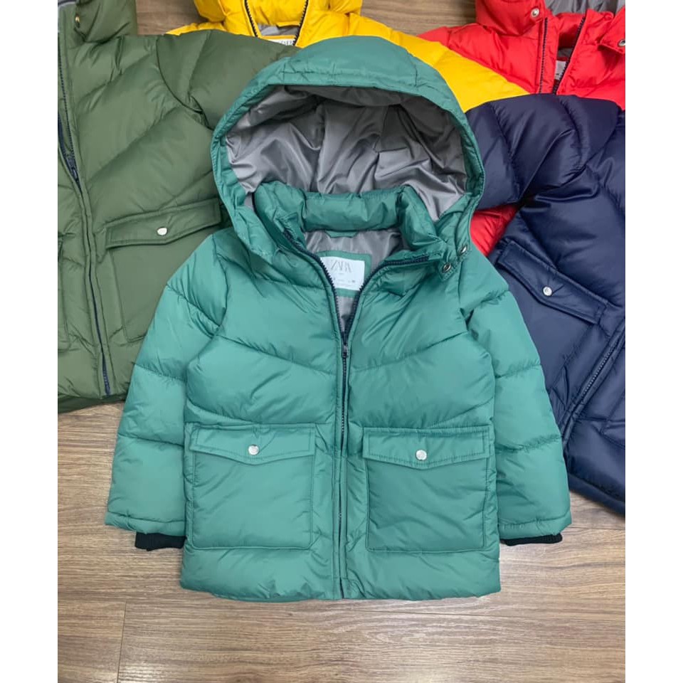 Áo phao dáng dài bé trai ZARA nhiều màu