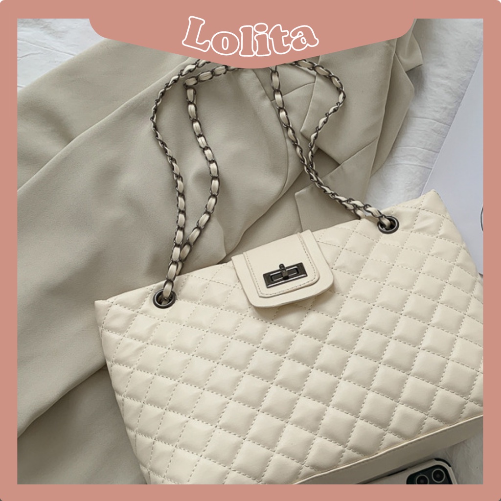 Túi xách tote da nữ bản to công sở basic LOLITA