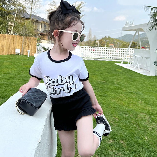 Bộ Áo Thun Tay Ngắn + Quần Short Phong Cách Hàn Quốc Dễ Phối Đồ Thời Trang Mùa Hè Cho Nữ 5