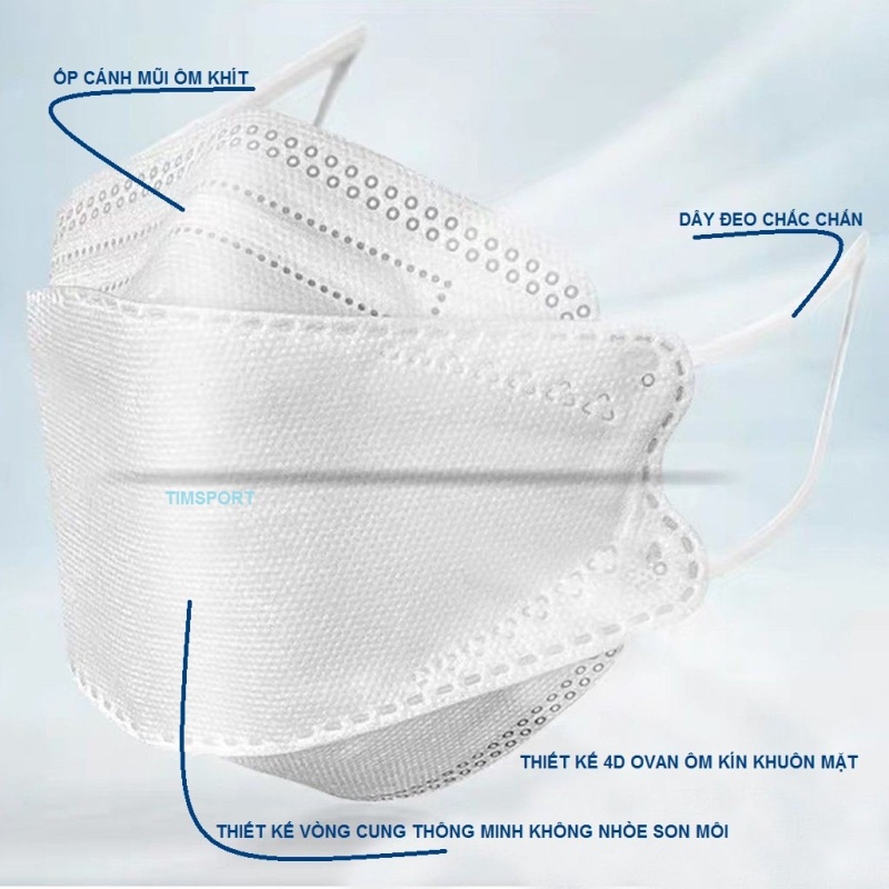 KHẨU TRANG KF94 BISOU THIẾT KẾ 4D LỌC KHUẨN BỤI MỊN | BigBuy360 - bigbuy360.vn