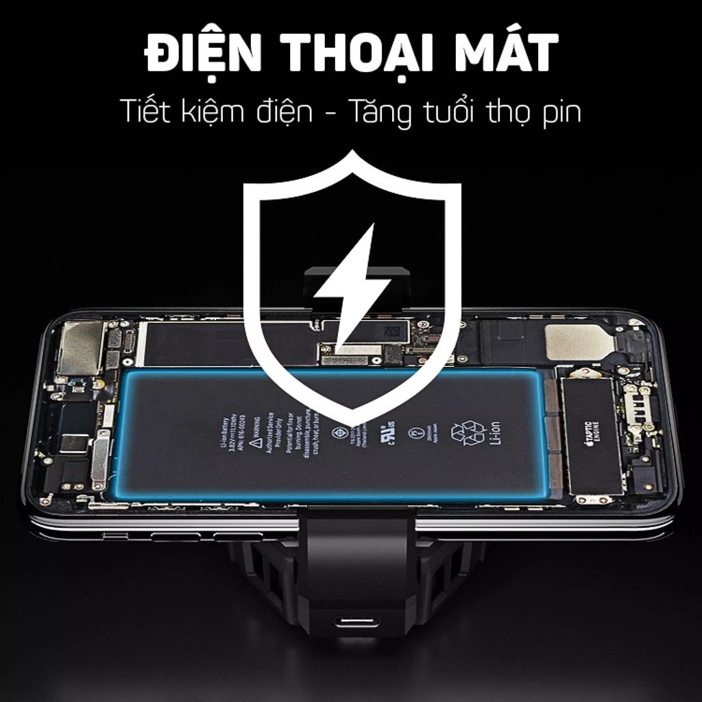 Quạt tản nhiệt điện thoại Memo DL05 Làm mát bằng sò lạnh siêu mát xuống dưới 10°C , có màn hình hiển thị nhiệt độ