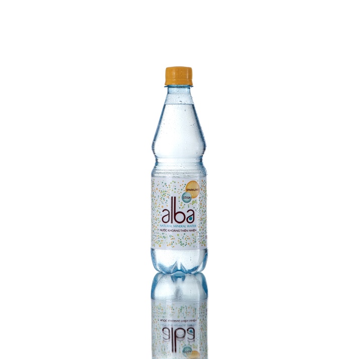 Thùng 24 chai nước khoáng thiên nhiên có ga Alba bổ sung Canxi Magie tốt cho sức khỏe 500ml