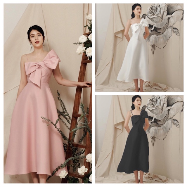 Đầm dây phối nơ