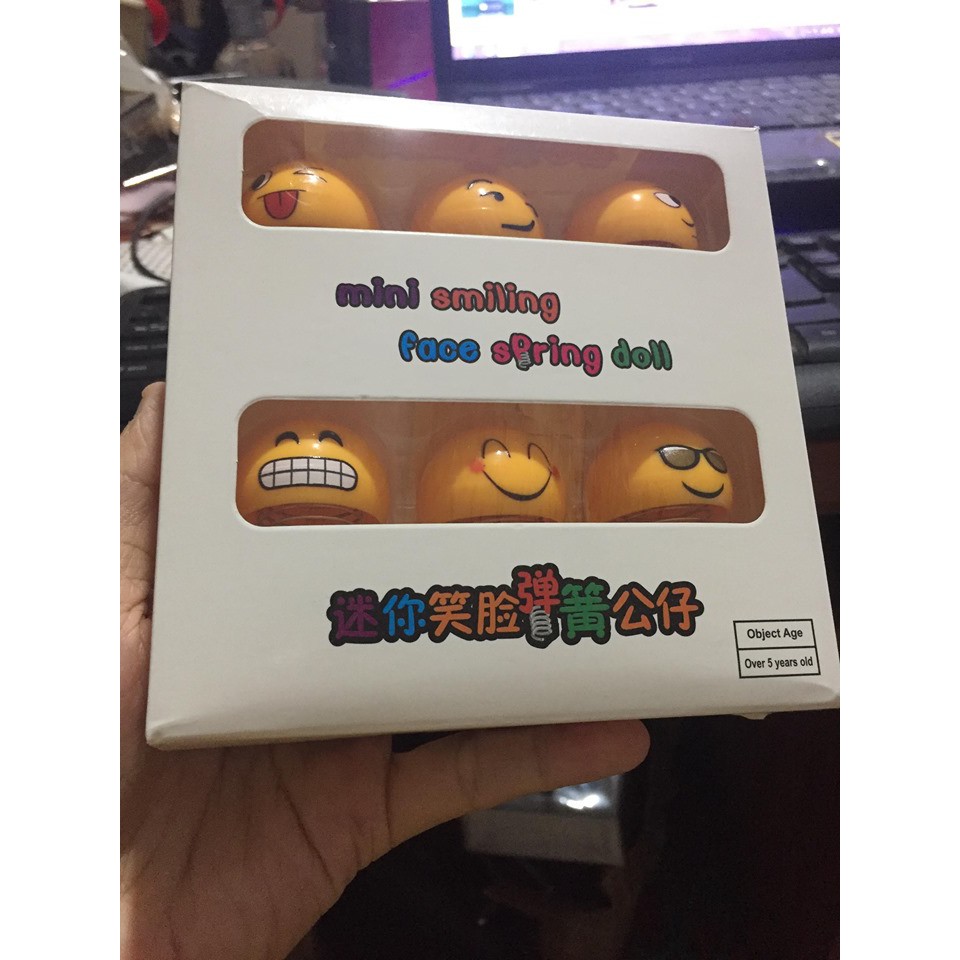 [ Xả hàng ] Set 6 em thú nhún lò xo Emoji phiên bản nhí