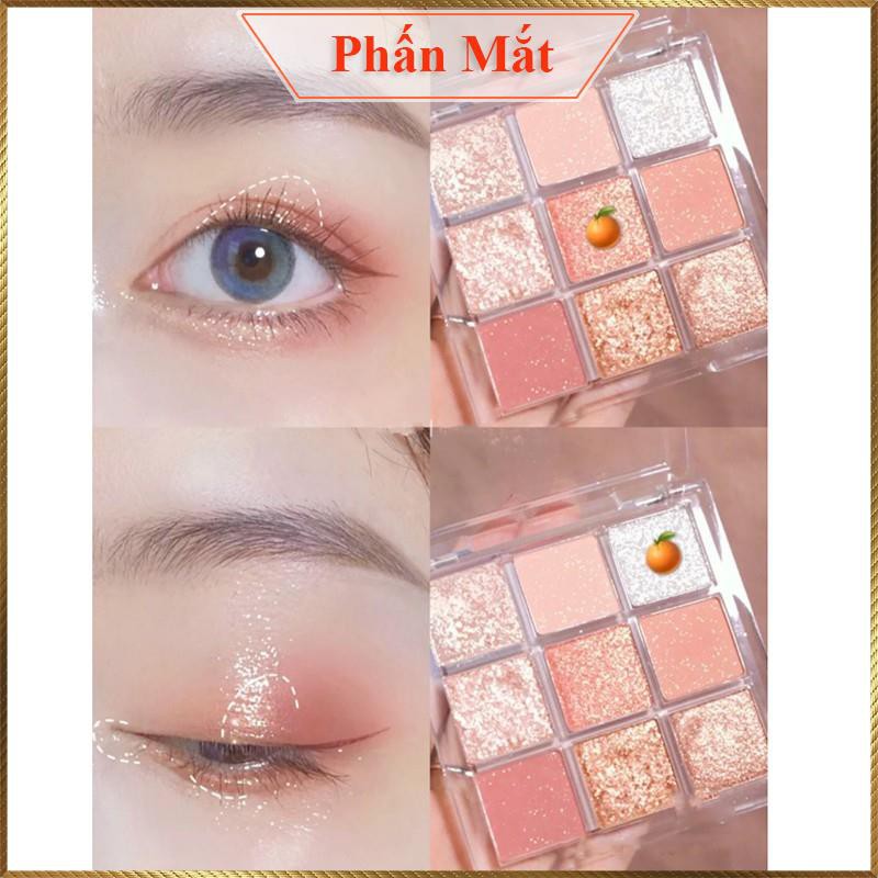 Bảng Phấn Mắt Dakilu Bảng mắt nhũ  9 ô vuông Phấn Mắt 2 màu mềm mịn GAMI BEAUTY