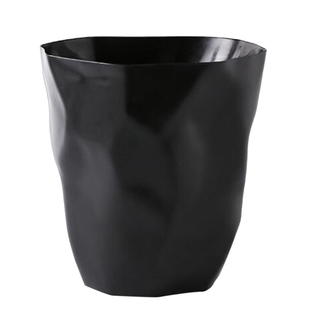 Unique Wrinkle Waste Bin Office Garbage Basket Trash Can Dustbin Container