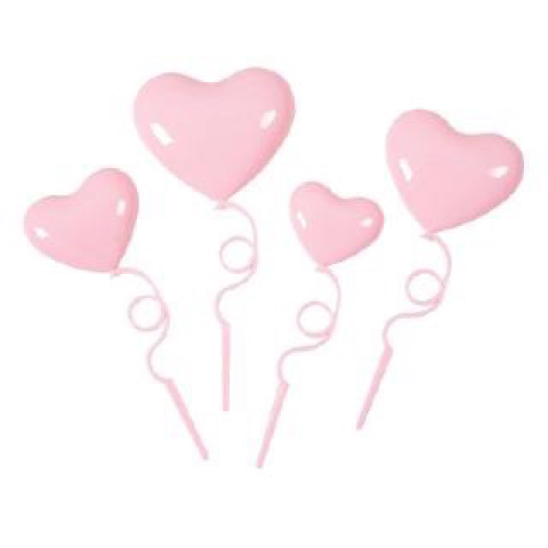 Set 4 tim nhựa xoắn trang trí bánh kem