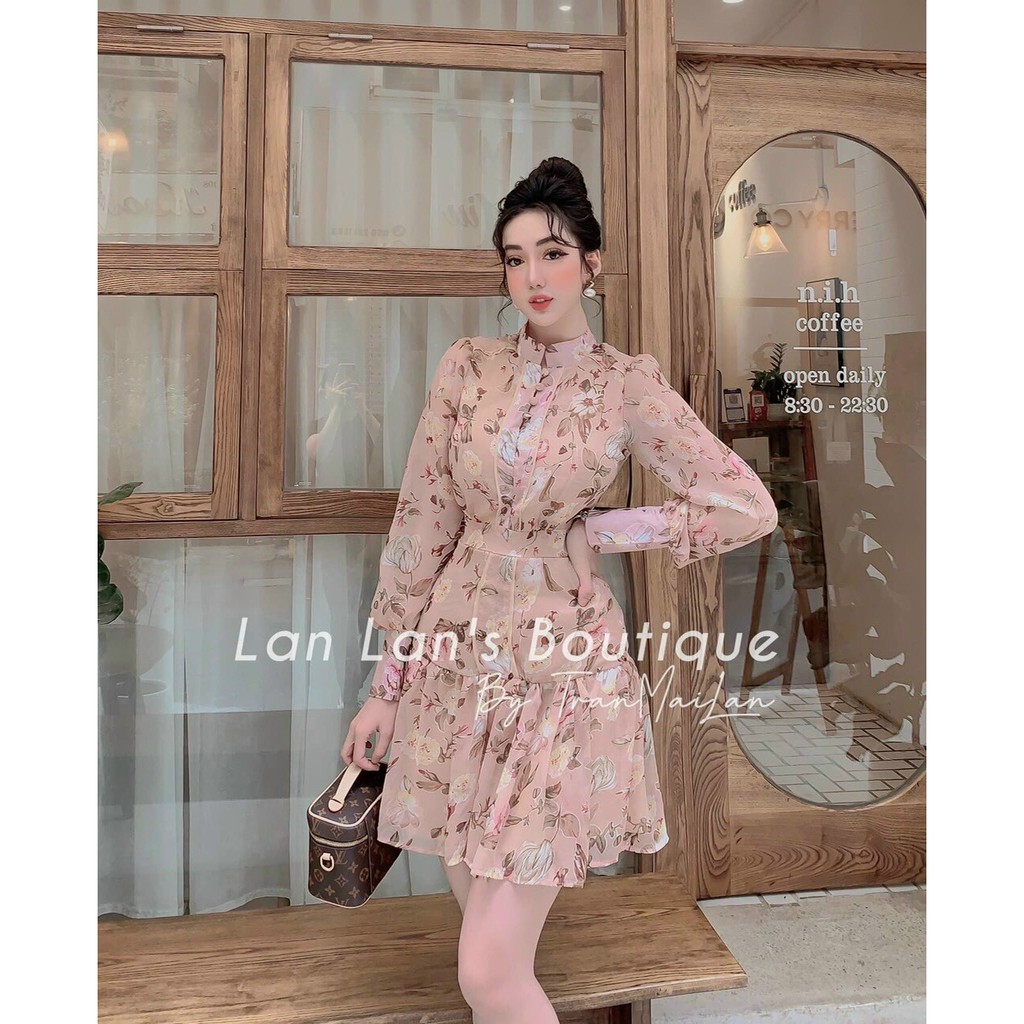 [Mã FAMAYWA2 giảm 10K đơn 50K] Đầm Váy Dáng Xòe Họa Tiết Hoa Cổ Cao Tôn Dáng Siêu Xinh Thời Trang Nữ Dạo Phố, Dự Tiệc | BigBuy360 - bigbuy360.vn