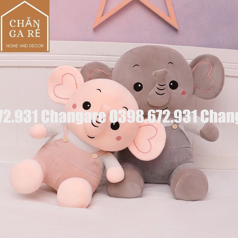 Gấu bông voi ngồi siêu đáng yêu , gối ôm hình voi cute chất lượng cao đủ size