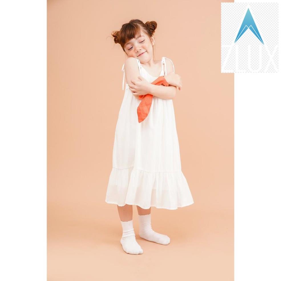 Váy Đầm Đũi Lụa Mềm Dáng Dài Maxi Tiểu Thư 2 dây Siêu xinh Cho Bé Gái 1-10 tuổi