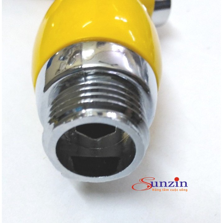 Đầu xịt rửa vệ sinh SZ077, chất liệu nhựa ABS (vàng), tặng 2 gioăng cao su