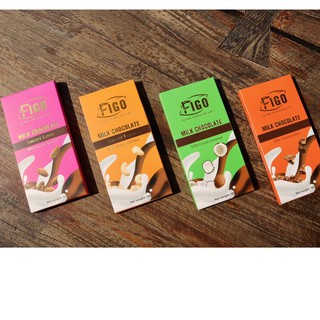 Kẹo Socola sữa 50% Cacao nhân hạt Macca, Hạt điều, Hạt hạnh nhân, Sữa dừa giòn tan béo 50gr