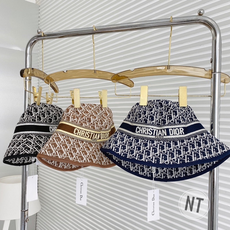 Mũ vành bucket DIO hoạ tiết viền thêu logo kiểu mới 2022 ms17977