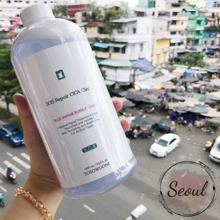 Toner Bong Bóng Làm Sạch Và Dưỡng Ẩm Da Tosowoong SOS Repair Cica Clinic Blue Mariner Toner