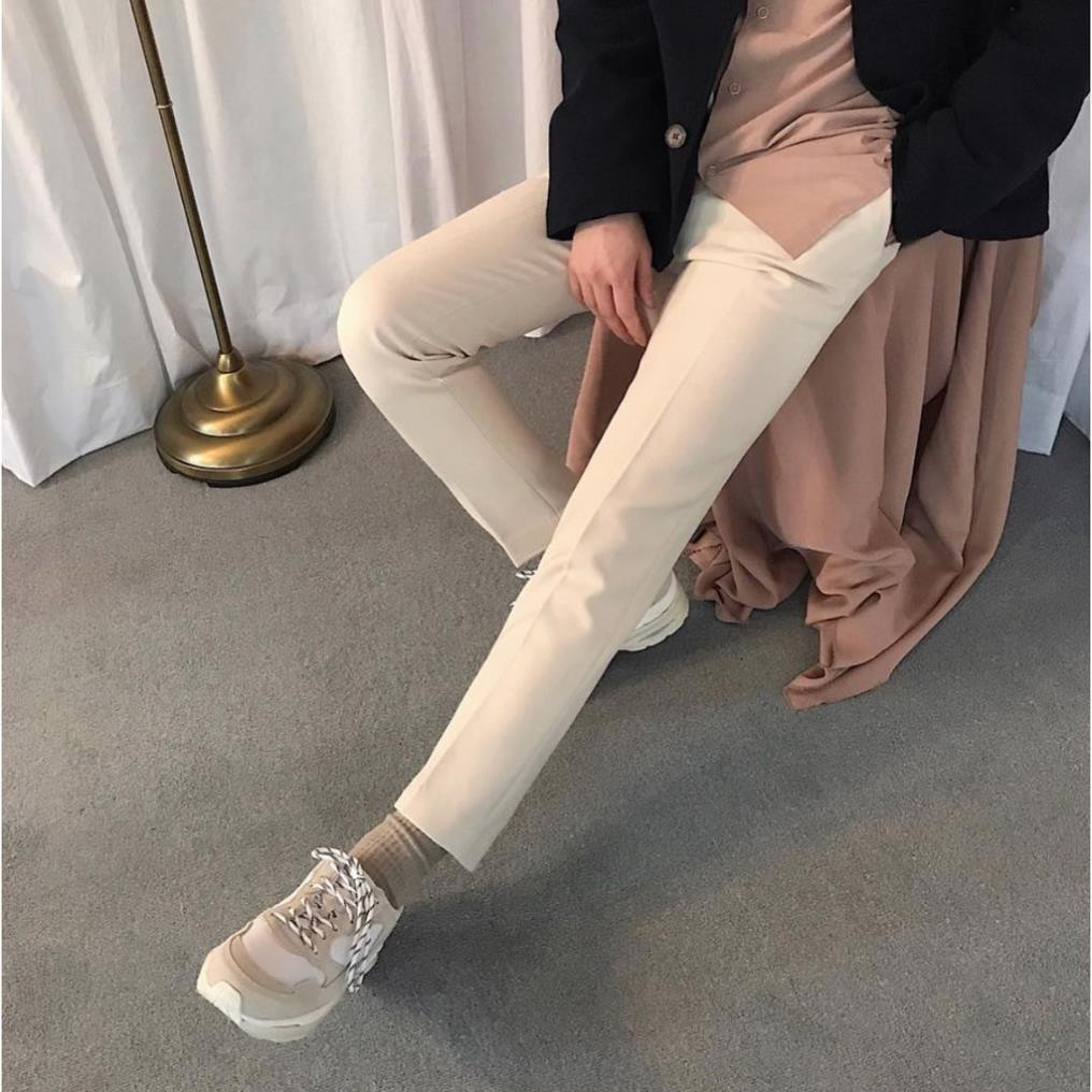 [Tiền Nào Của Đấy]Quần Baggy Nam Màu Kem Ống Rộng Vải Co Giãn,Không Xù Phong Cách Hàn Quốc Hot Trend 2020-V01 | BigBuy360 - bigbuy360.vn