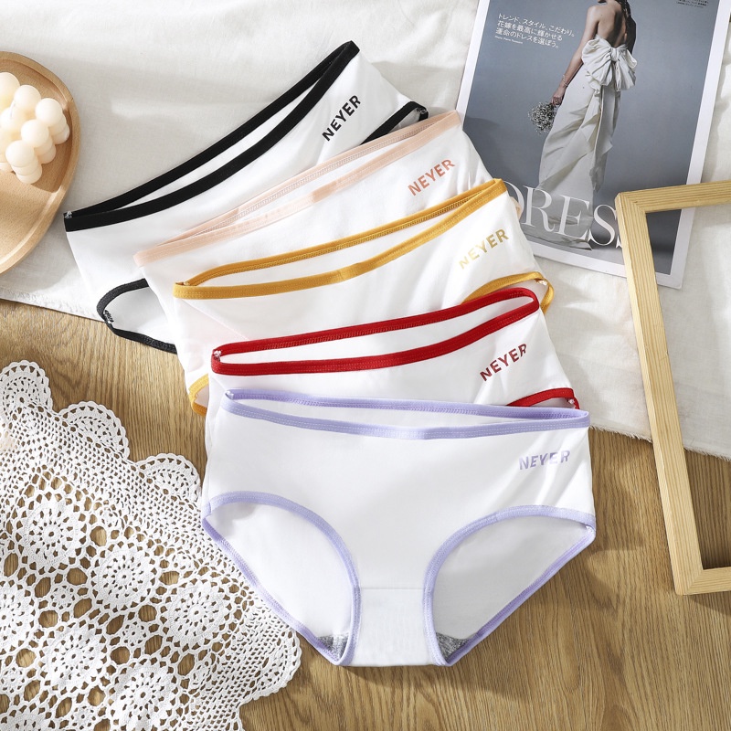 Quần lót nữ thun co dãn, viền màu đáy may không cộm mang dễ chịu thoáng mát HLBOUTIQUE L002
