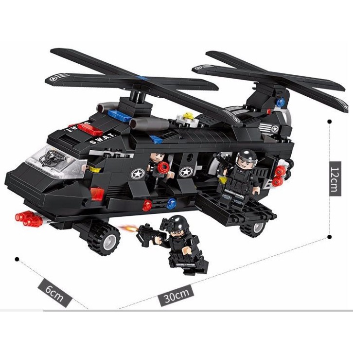 Lắp ráp xếp hình non Lego City 6622 : tàu cảnh sát swat 762 mảnh