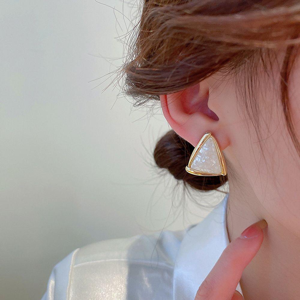 Đôi Khuyên Tai Dài Bản Vuông / Tròn / Tam Giác Thời Trang Cho Nữ