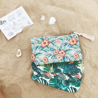 Ví cầm tay nữ hoạ tiết Tropical - Cúc Craft