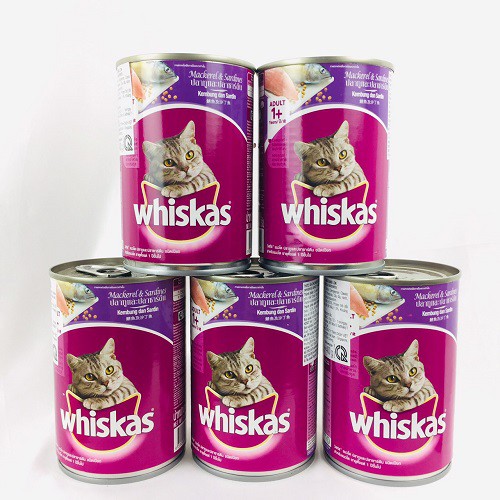 [CHÍNH HÃNG] COMBO 5 LON PATE WHISKAS CHO MÈO TRƯỞNG THÀNH - LON 400G