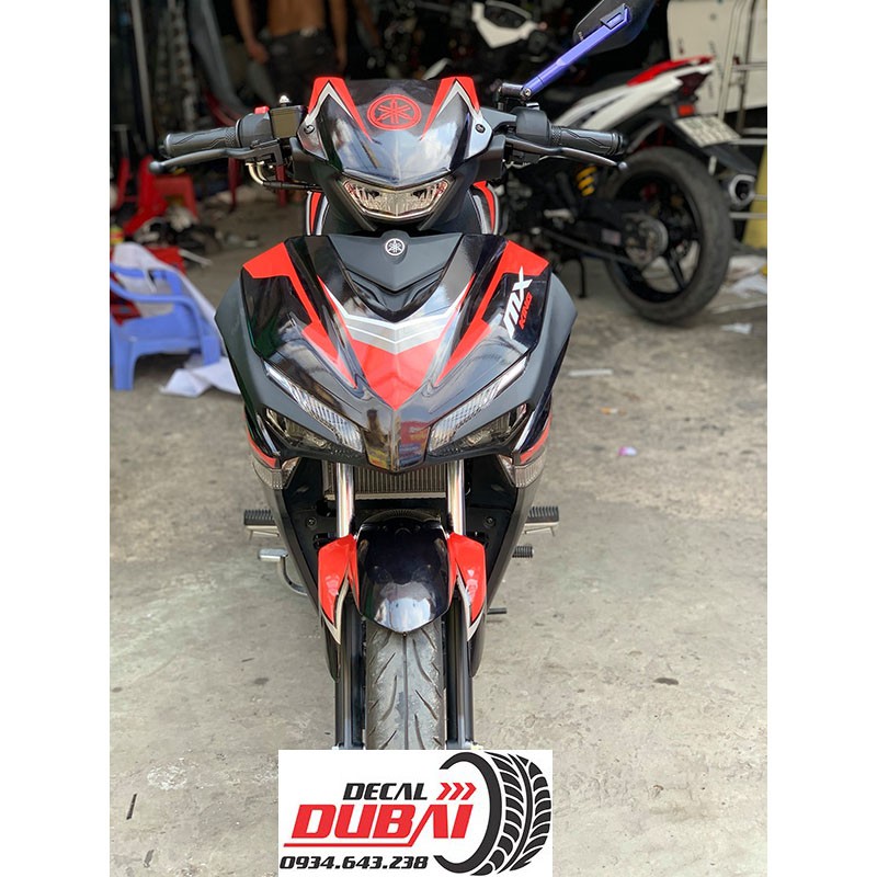Tem Trùm Exciter 155 MX King Đen Đỏ Cực Ngầu