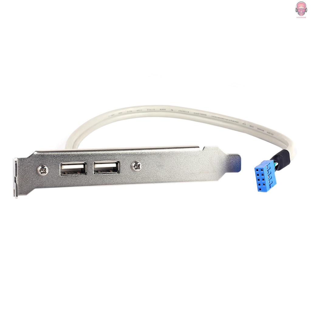 Dây Cáp Mở Rộng 2 Cổng Usb 2.0 Sang 9 Pin Cho Pc Ốp