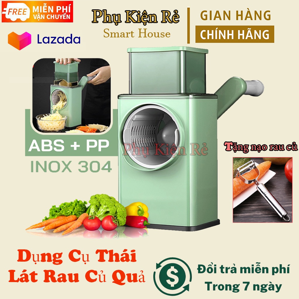 Dụng Cụ Thái Cắt Bào Sợi Rau Củ Quả Đa Năng 4 in 1 bằng thép không gỉ Cỡ Lớn