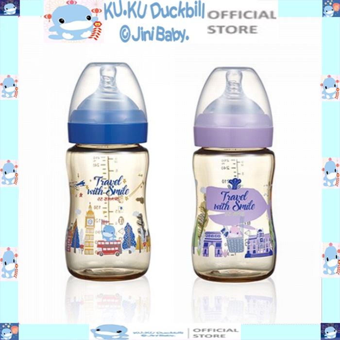 Bình sữa PPSU cổ rộng ku.ku duckbill ku5874 ku5875 260ml