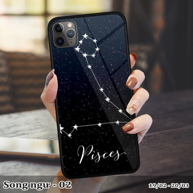 Ốp lưng kính 3D iPhone 11 Pro Max cung hoàng đạo