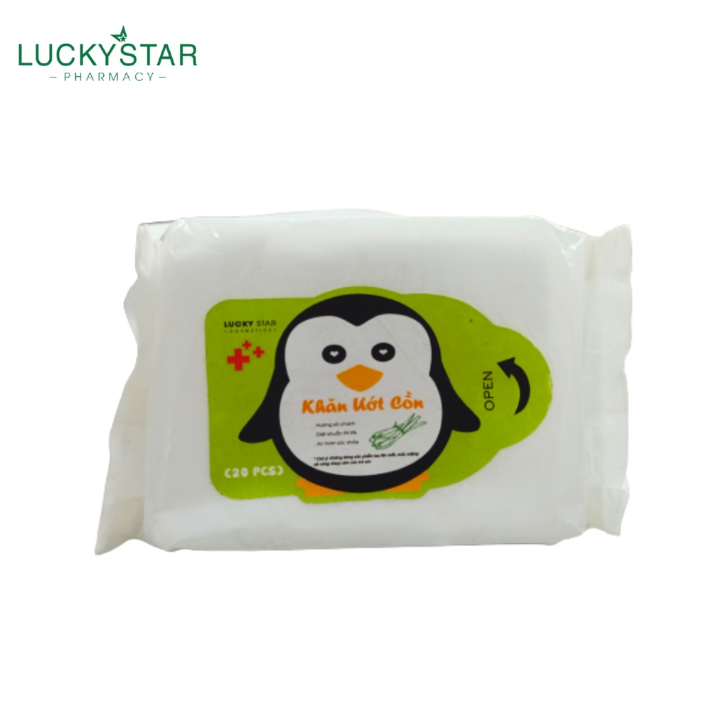 Khăn ướt cồn LUCKYSTAR 20tờ*túi