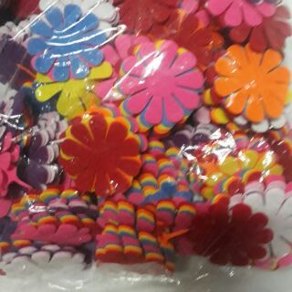 Hoa vải nỉ 5cm dập sẵn nhiều mẫu trang trí