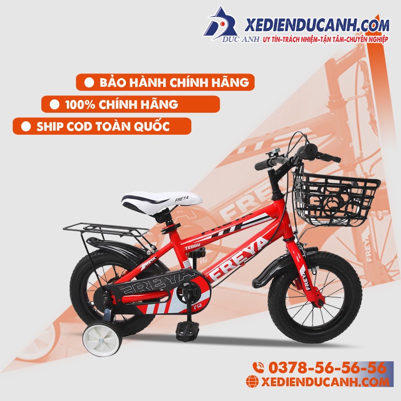 Xe đạp cho bé từ 3 đến 9 tuổi Freya Teddy 12''-14''-16''