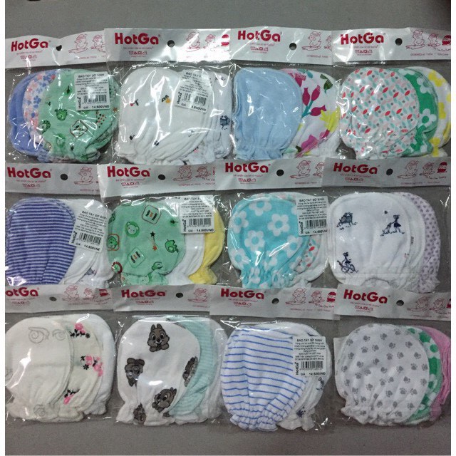 Bộ 3 cặp bao tay HotGa xinh xắn cho bé sơ sinh