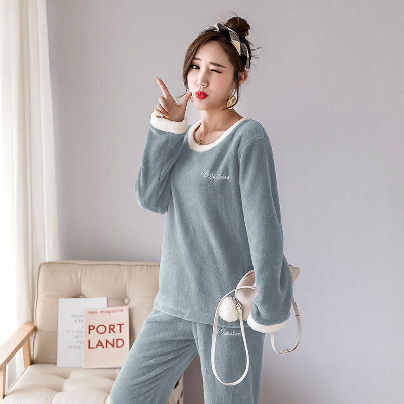 Bộ mặc nhà nữ tiểu thư mùa đông lông siêu mềm mại YUKAGO TB444114